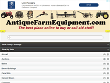 Tablet Screenshot of antiquefarmequipment.com